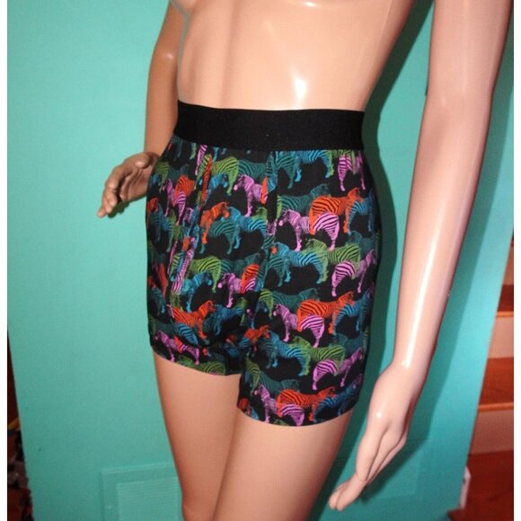 Vintage Zebra Pattern Boxer Briefs M crotch flap boxers men's underwear - Picture 3 of 10